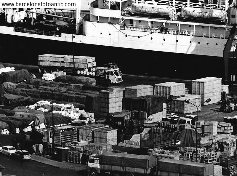 Containers in Barcelona's seaport