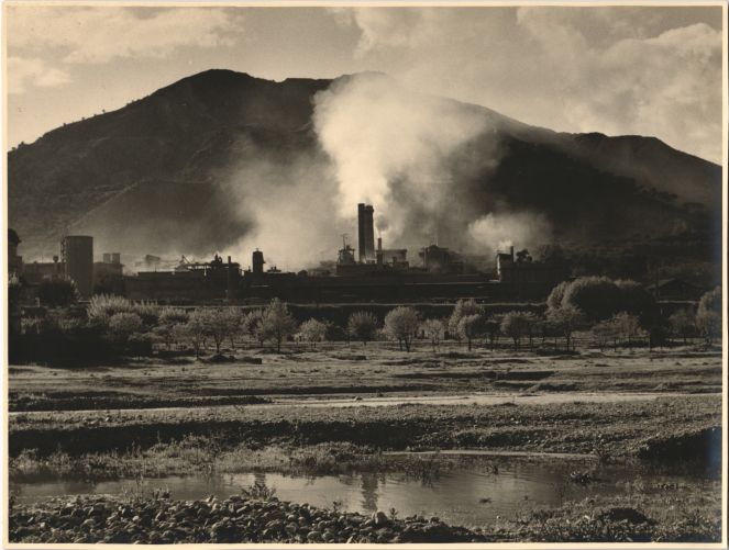 View of the cement factory of Montcada i Reixac