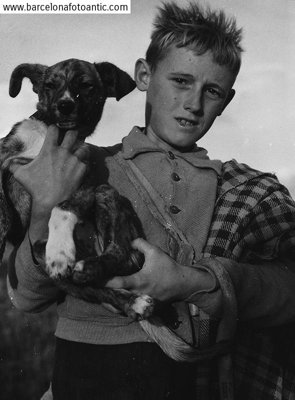 Boy with his puppy