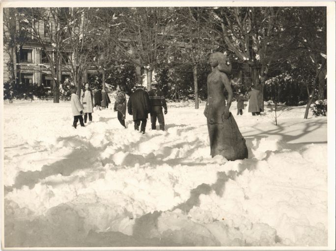 Snowy Turo Park ,Barcelona on Christmas day 1962